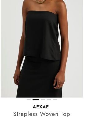 AEXAE Black linen top